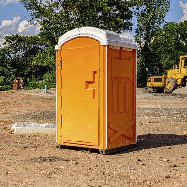 do you offer hand sanitizer dispensers inside the portable restrooms in Brocton